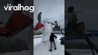 Building a Giant Snowman || ViralHog