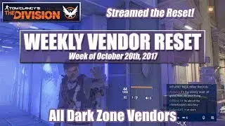 The Division Weekly Reset (October 20th, 2017) - All Dark Zone Vendors