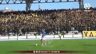 شــــاهد.. أنصار إتحاد الحراش أبدعوا في مدرجات ملعب الكالتيوس ⚫️🟡