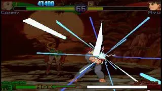 Cammy VS Ryu and Ken STREET FIGHTER ALPHA3 MAX