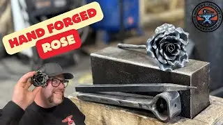 BLACKSMITHING- MAKING A HAND FORGED ROSE!!