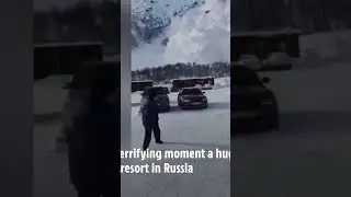 The Terrifying Moment a Huge Avalanche Struck a Ski Resort  #worldnews
