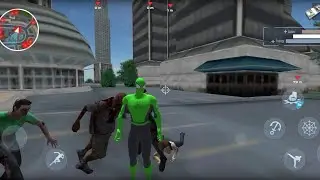 Green Spiderman Rope Hero Vice City - Zombie Apocalypse - Android Gameplay