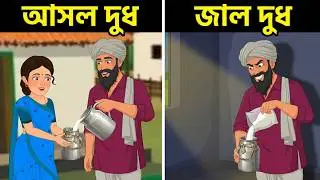 লোভী দুধওয়ালা | Lalchi Dudh wala | Moral Story | Bongo Cartoon