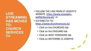 WE HAVE MOVED TO CHURCH SERVICES TV