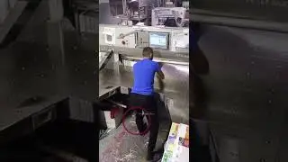 FINGER under Paper CUTTER !? #facts #dangerous #safety #workers #factory #satisfying #amazing