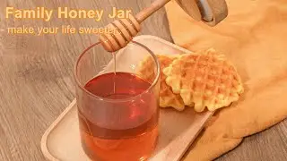 Honey Jar with Dipper & Lid, Glass Honey Pot for Kitchen | #HomeKitchen #HoneyJar #ChristmasGift