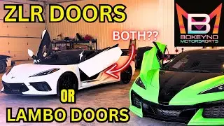 Behind the Scenes at Bokeyno Motorsports- Installing ZLR & LAMBO doors on my C8 