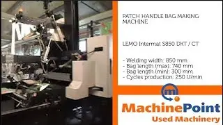 LEMO Intermat S850 DKT / CT Used PATCH HANDLE BAG MAKING MACHINE MACHINES MachinePoint