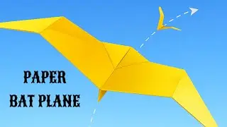 Bat Paper Plane Flapping Wings #paperart #batplane #airplane 