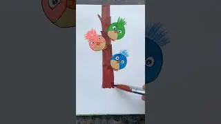 Cute Bird Drawing For Beginners 🦩 #drawing #art #acrylicpainting #diy #easydrawing