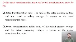 SGP Video short on Define rated transformation ratio & actual transformation ratio for PT in English