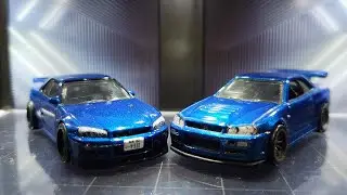 Hot Wheels Nissan Skyline GT-R R34 Blue Duo  from Fast Superstars and Timeless Icons