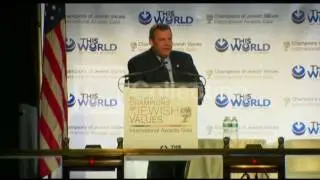 NY:CHRISTIE ISRAEL SPEECH: ENFORCE RED LINES