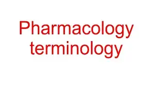 Pharma terminology