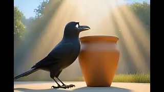 The Thirsty Crow &ndash; Animated Moral Story for Kids | English Short Story | 3D Animation