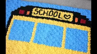 School Bus Blanket: Surface Slip Stitch (Crochet)