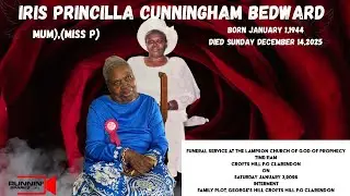 IRIS PRINCILLA CUNNINGHAM BEDWARD (MUM), (MISS P) FUNERAL SERVICE...