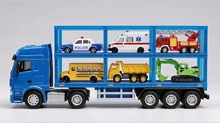 The Big Blue Car Carrier & Colorful Rescue Team! 🚛 Fun Toy Song & Learning Colors for Kids