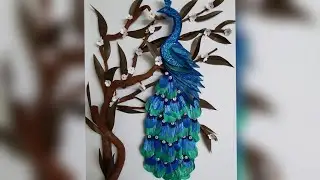 DIY  'ചോള ' മയിൽ  #Cornhuskcrafts #peacock #peacokmaking #walldeco #cornhusk #crafts #diydeco