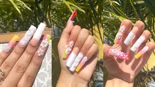 Freestyle Vacation Nails 🌸💕💛