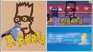 Use El Barto Spray in Different Named Locations to Get Homer's Attention - Fortnite Story Quest