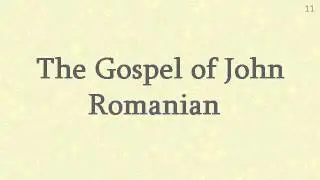 Gospel of John Romanian
