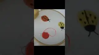 cute ladybug embroidery || #ladybug #viral #ytshorts