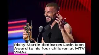 Ricky Martin dedicates Latin Icon Award to his four children at MTV VMAs