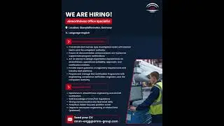 We&rsquo;re looking for a Airworthiness Office Specialist to join one of our clients based in Germany.