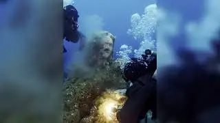 I sub di Freedivers si immergono per ripulire la statua della 