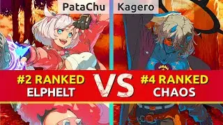 GGST ▰ PataChu (#2 Ranked Elphelt) vs Kagero (#4 Ranked Happy Chaos). High Level Gameplay