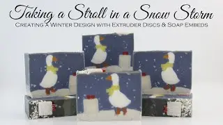 A Festive Winter Duck: A Cold Process Soap Made w/ Soap Dough & Extruder Discs