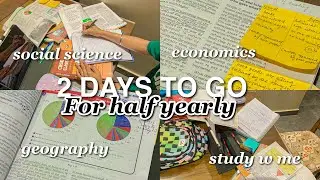 Half yearly in 2 DAYS (Study with me) *CBSE 10th Grader*📚 | Dia Gautam