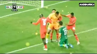 Stanley Nwabali penalty save against Sekhukhune united yesterday.