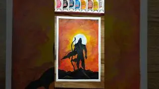 Jai Shree Ram🙏🌼❤️ Acrylic painting #shorts #viral #art #ram