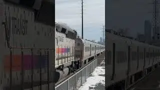 NJT 4205 the (Speed Stripe) unit out of secaucus ￼ #vital #railroad