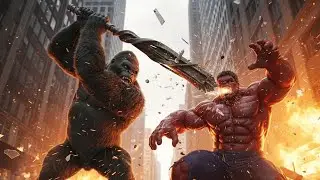 RED HULK vs KING KONG - Full Fight Scene (Cinematic 4K)