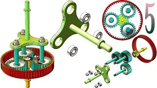 5-Project 25| Planetary Gears System |SolidWorks Tutorial : carrier sub-assembly, add ball bearings