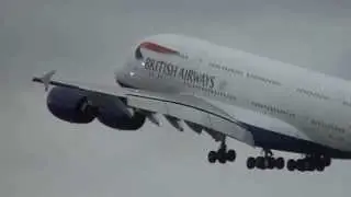 BA A380 gear down farewell fairford 20-07-2013