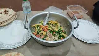 Fish Qeema with fried vegetables
