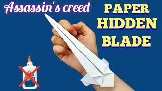 How to make paper hidden blade | Assassin's creed hidden blade | hidden blade origami| Paper weapons