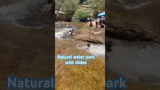 No Theme Park Needed! Cybertruck Kid finds Nature&rsquo;s Waterslide Secret Waterpark in the Wild #shorts