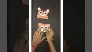 Easy tiger paper hand puppet||How too make tiger paper hand puppet#viral