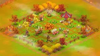 Thanksgiving design Festival ideas in hay day #hayday . hay day farm design 🍁🍂