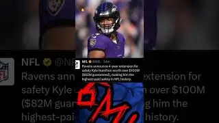 BREAKING NEWS!! RAVENS S KYLE HAMILTON IS THE HIGHEST PAID SAFETY IN NFL HISTORY. #nfl #6mklive
