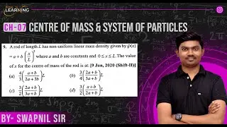 A rod of length L has non-uniform linear mass density given by p(x) =a+b (x/L)2 where a and b a