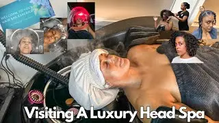 Trying A Luxury Head Spa on Natural Curly Hair - Flat Twist Out on Natural Hair