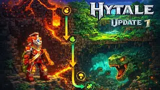 Finding DINOSAURS in 8 Minutes | Hytale Update 1 | Zone 4 Jungle Caves (Cave Rex Fight)