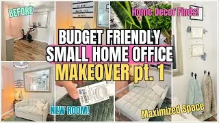 Budget Friendly Home Office Makeover | Small Space Organizing + Decor Ideas | FlexiSpot Recliner